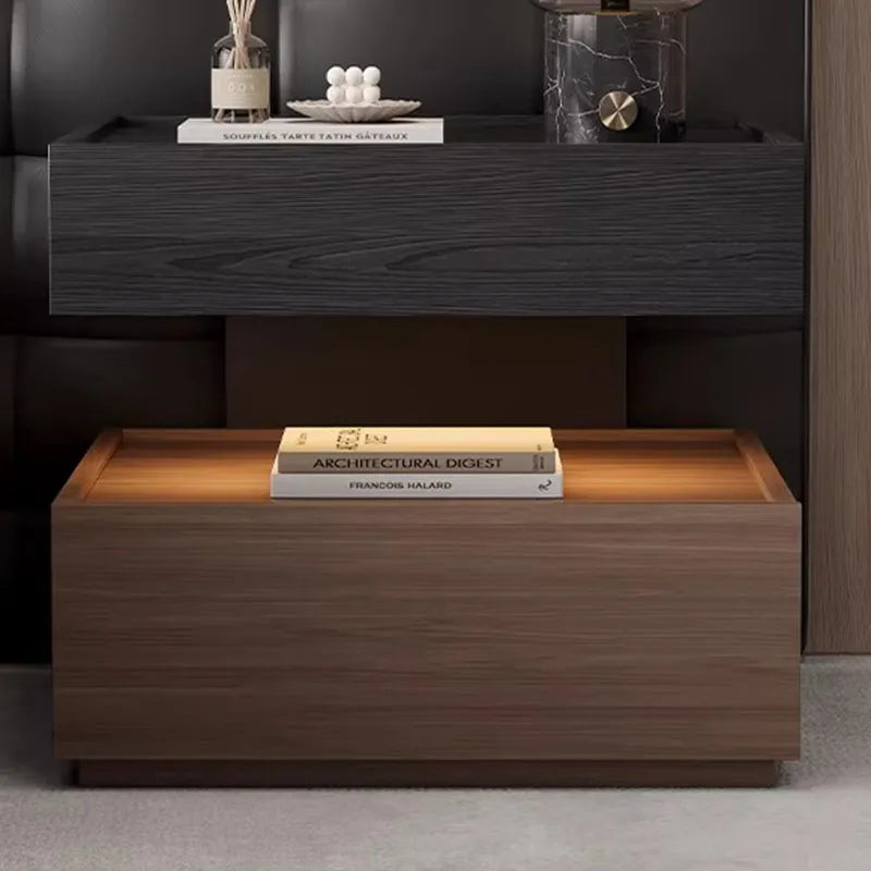 Luxury Decor Bedside Table Coffee Trendy Wood Vanity Living Room Nightstand Space Saving Cabinets Criado Mudo Home Furniture