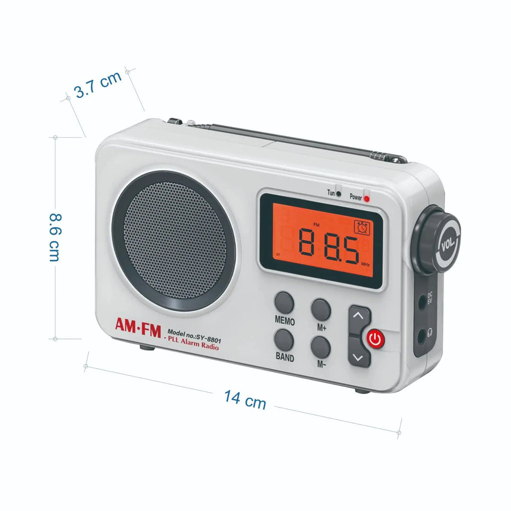 Portable Radio AM FM Radio With 3.5MM Earphone Plug Audio Receiver Stable Signal Radio Stretchable Antenna USB Battery Powered