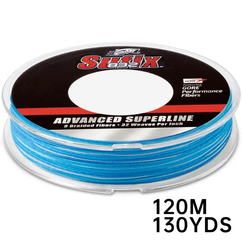 Sufix 832 sufix braid x8 Fishing Line - Length:120m/130yds, Size:13-86lb PE Power linha multifilamento  Advanced Braid 8 Strands