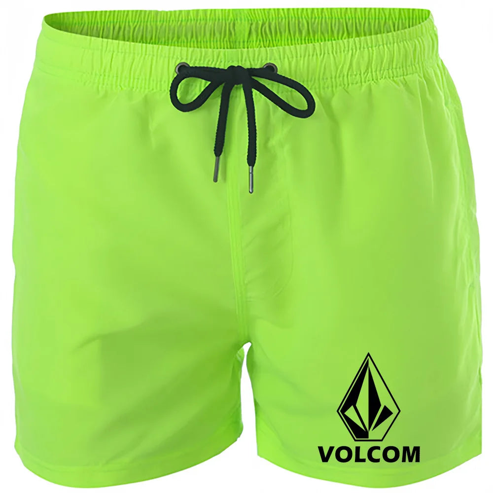 Men's Beach Shorts Swimwear Drawstring with Mesh Lining Male Swimming Trunks Quick drying Swimsuit Mens Swim Briefs Surf Shorts