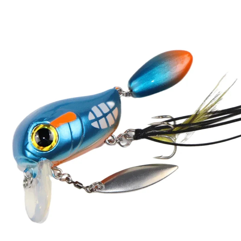 Crank Bait 8g 40mm Floating Minnow Fishing Lure Pesca Wobbler Rotating Sequins Stream Freshwater Bass Pike Trout Perch Hard Bait