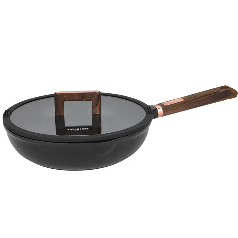 DONNOR Non-stick Frying Pan Soup Pot Wok Omelette Pans Cooking Pot Cookware for Gas Stove and Induction Cooker Home Accessories