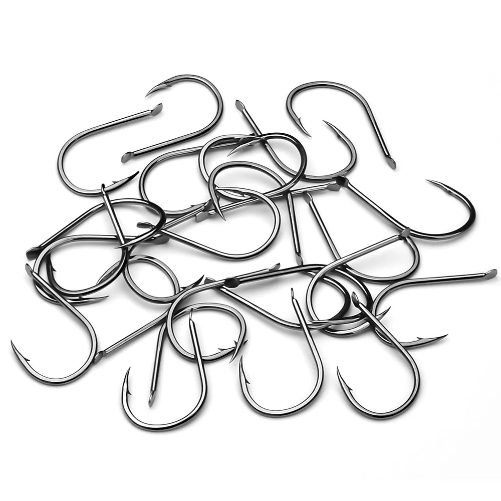 Single fishing hooks, 100pcs, 3 #-15 #, sea fishing equipment, flat hooks for carp fishing, auxiliary accessories