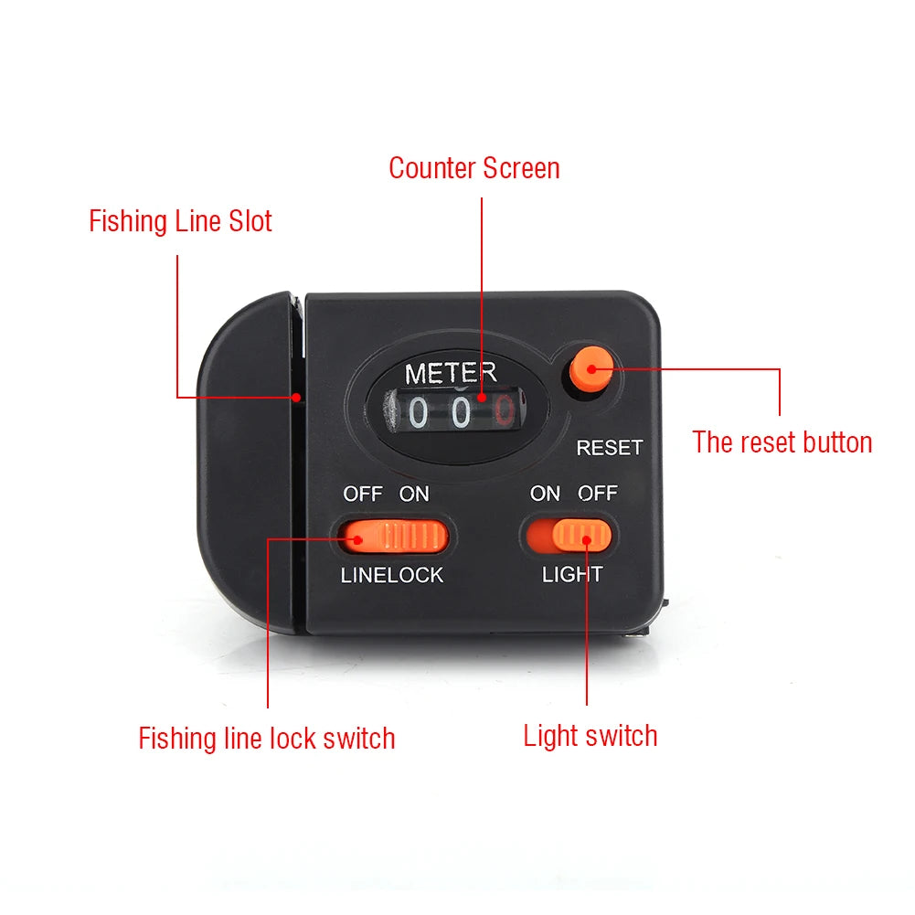 Fishing Depth Finder Fishing Line Meter Counter Professional Clip on Rod Fishing Line Counter Depth Finder Digital Diaplay 99m