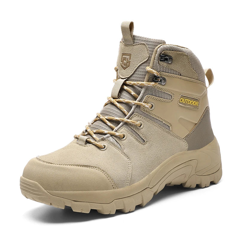 2025 New Arrivel Men's Desert Trekking Boots Outdoor Leather Hiking Shoes Men Hunting Boots Men's Climbing Shoes Trail Sneakers