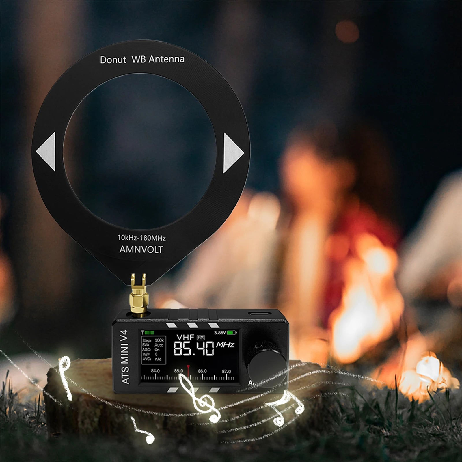 Portable AM FM Radio Receiver with Headphone Amplifier LSB USB Transistor Pocket Radios Si4732 DSP Radio for Indoor Outdoor