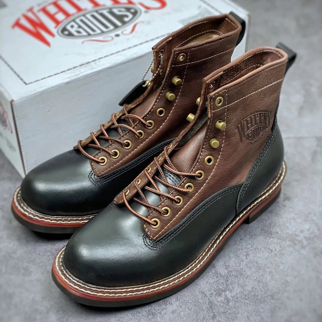 Men's Trekking Boot Vintage Motorcycle Boots Casual Men Ankle Boots Cowhide Leather Shoes  Men's Trekking Boot botas para moto