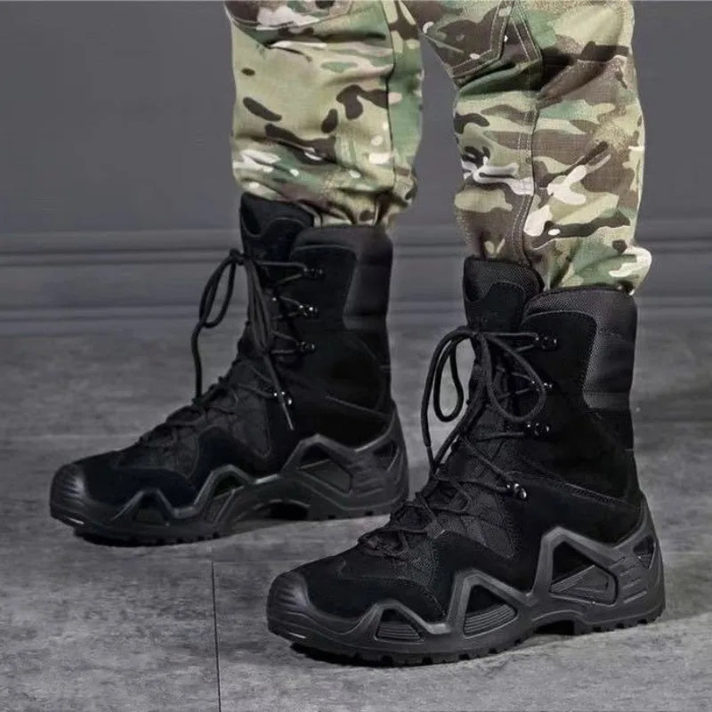 Men Tactical Boots Outdoor Climbing Hunting Boots Desert Training Boot Non-slip Hiking Boots for Men High-top Sneakers Botas2025