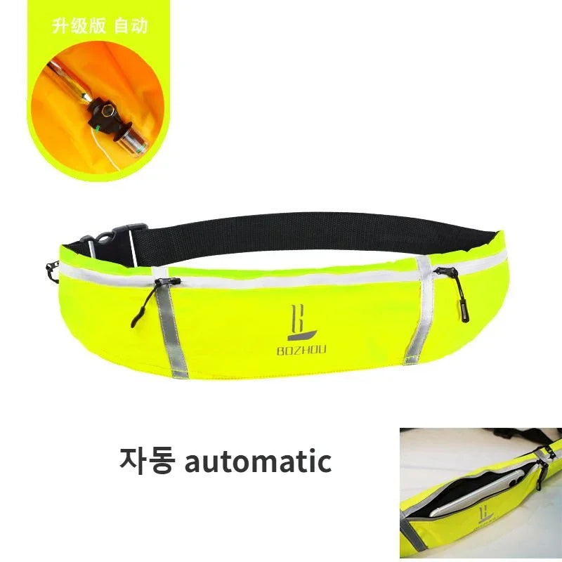 Fishing Life Jacket Manual Waist Belt Automatic Inflatable Buoyancy Portable Professional Fishing Adult Vest