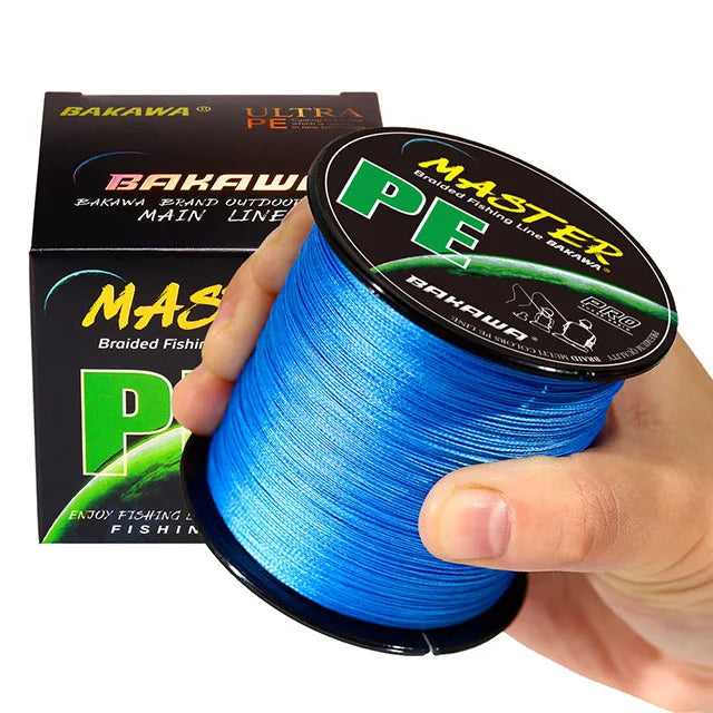 BAKAWA Braided Fishing Line 4 Strands 300M 500M 1000M Multifilament PE Fishing Line 10LB-85LB Strong Japan Cord For Carp Fishing