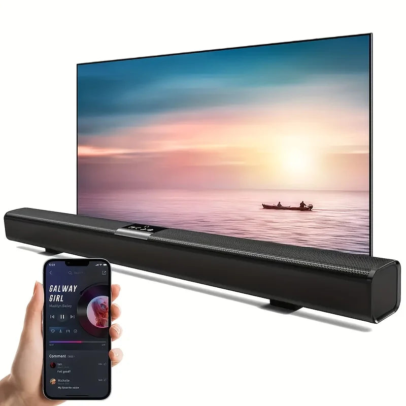 Soundbar Cinema Soundbar Hifi Wireless Bluetooth Speaker Home Theater Tv Computer Soundbar Wall-Mounted Stereo Surround Sound Effect Fm Radio Remote Control Speaker Stand