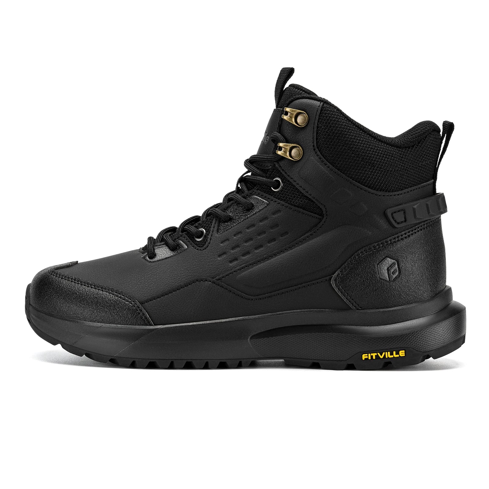 FitVille Men's Wide Hiking Boots Water Resistant High-top Trekking Shoes for Men Non-Slip Outdoor Tactical Combat Military Boot