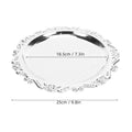 20/25cm Floral Engraved Serving Platter Retro Plates Cake Dessert Tray High Tea Snack Fruit Dish Jewelry Storage Tabletop Decor