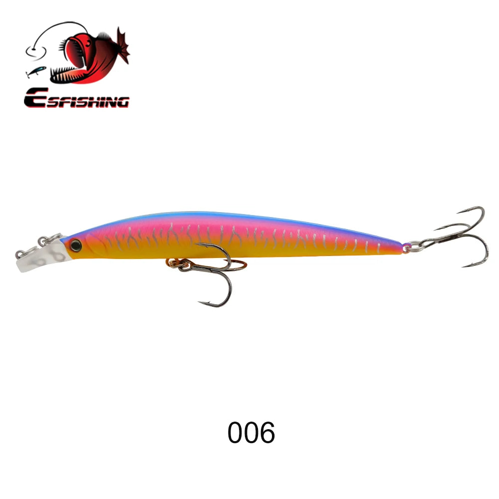 ESFISHING Fishing Lures Floating Minnow Sharp Shovel 120mm10g Dive 0.2-07m Leurre Soupl Baits Two Depth for Choosing Top Water