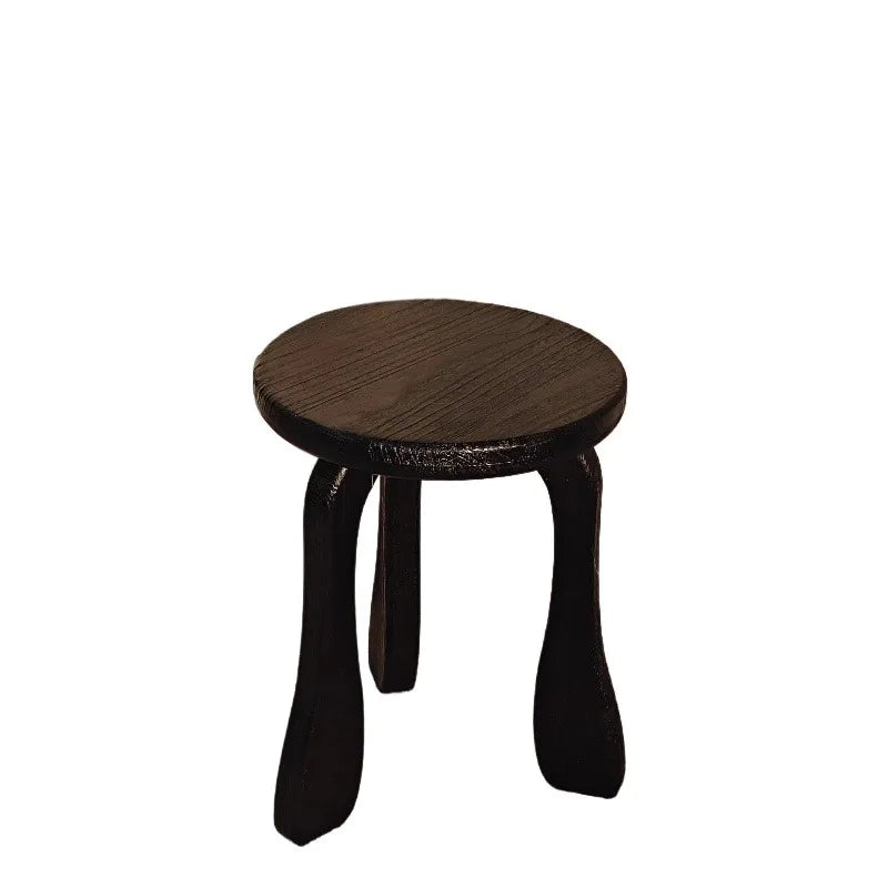 Mid-Century Wooden Vanity Stool for Bedroom Makeup Seat Multipurpose Dining Bench Balcony Display Plant Stand