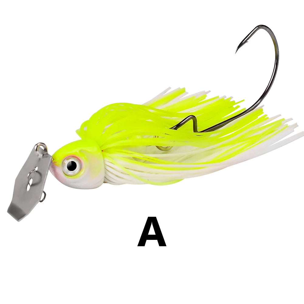 12g 15g 20g 25g Fishing Lure Spinner Bait Wobbler Buzzbait Chatte Bait Artificial rubber Skirt Chatter bait For Bass