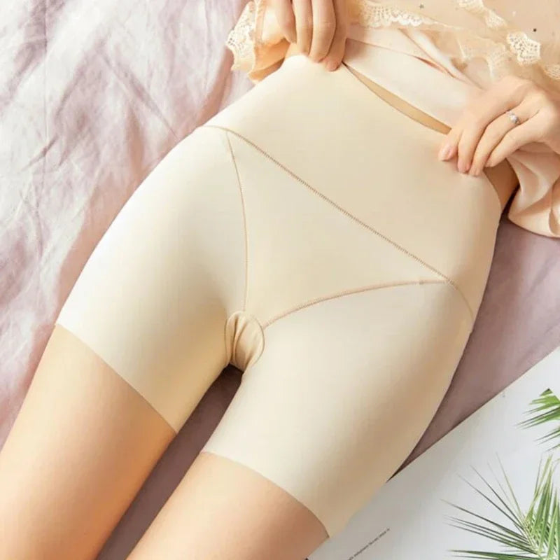 Women Underwear Slimming Shorts Seamless High Waist Shaper Panties Underware Safety Short Pants Ice Silk Women's Protective