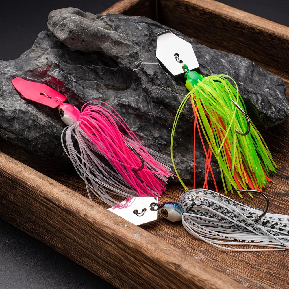 Fishing Lure Buzzbait 7g 9g Metal Bait Spinner Bait Weedless Wobbler for Bass Pike Walleye Fish