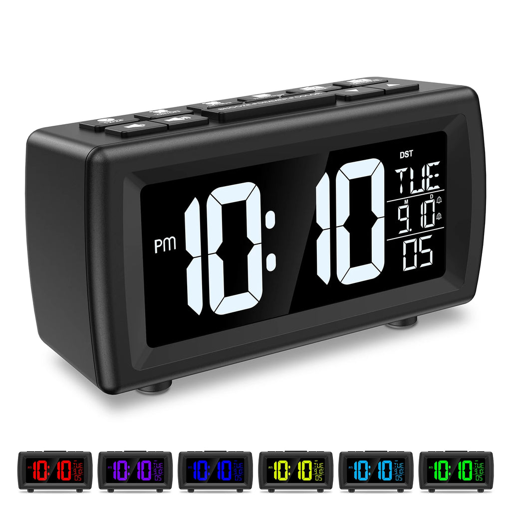 ORIA  Alarm Clock Radio Digital FM Radio Clock with Snooze and Adjustable   Volume Bedside LED Clock with Dual Alarm for Home
