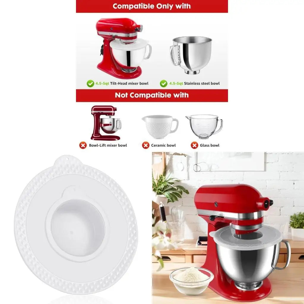 J6PE Stand Mixer Bowl Lid Mixing Bowl Lid Kitchen Mixer Accessory Kitchen Appliances