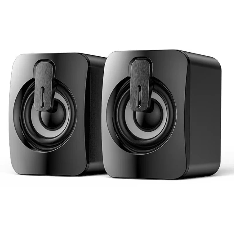 Small Computer Speakers Home Stereo Subwoofer Surround Sound 3.5MM AUX Music Player for Mini Desktop Laptops