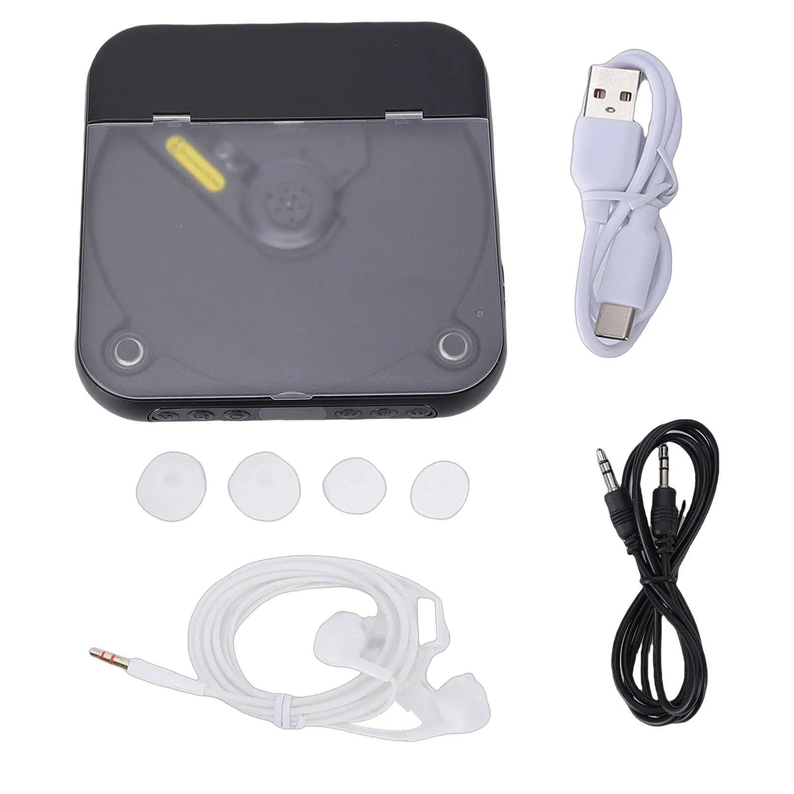Portable CD Player with Dual Stereo Speakers Bluetooth 5.3 Rechargeable Headphones LCD for Home Car Outdoor Support CD AUX USB