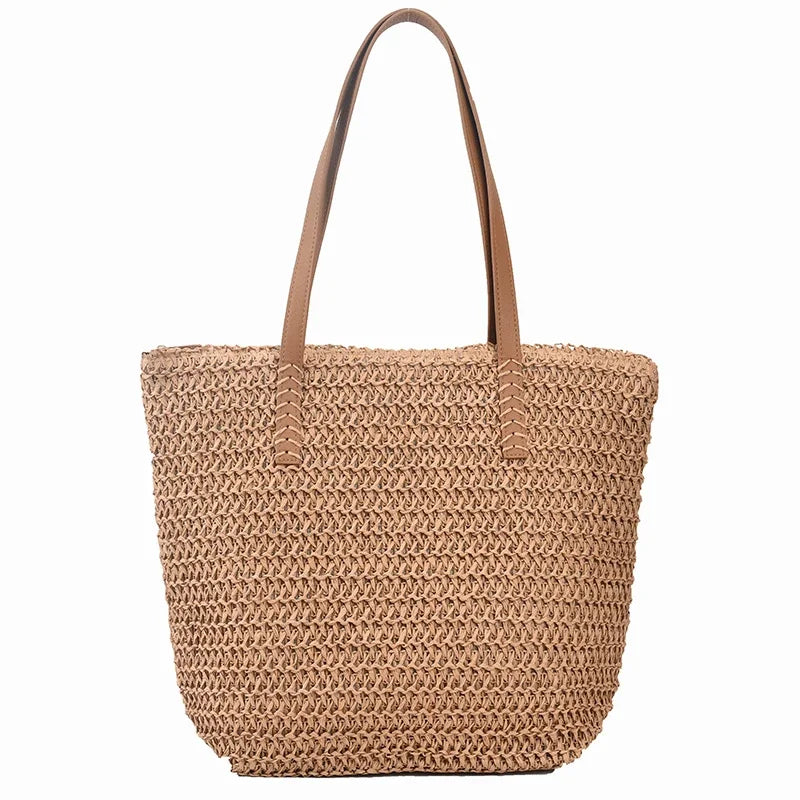 Women's Shoulder Handbag Bohemian 2024 Summer Fashion Straw Beach Tote Bag Travel Shopper Weaving Hand-woven Shopping Bags New
