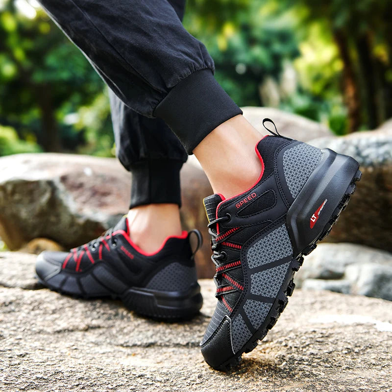 New Men Shoes Waterproof Hiking Sports Shoes Outdoor Hiking Training Shoes Men Lightweight Non-Slip Woodland Hunting Work Shoes