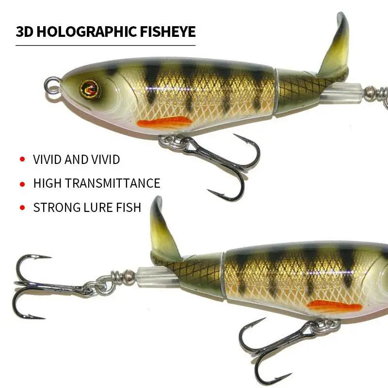 Pesca Topwater Whopper Plopper Popper FIshing Lure 90mm 15g Artificial Bait Hard Plopper Soft Rotating Tail Fishing Tackle Geer