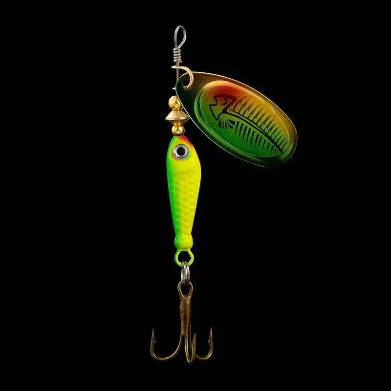 1 Pcs Rotating Spinner Fishing Lure Treble Hooks Wobblers Bass Fishing Tackle 7cm 9g Metal Spoon Hard Bait Fishing Spoon Spinner