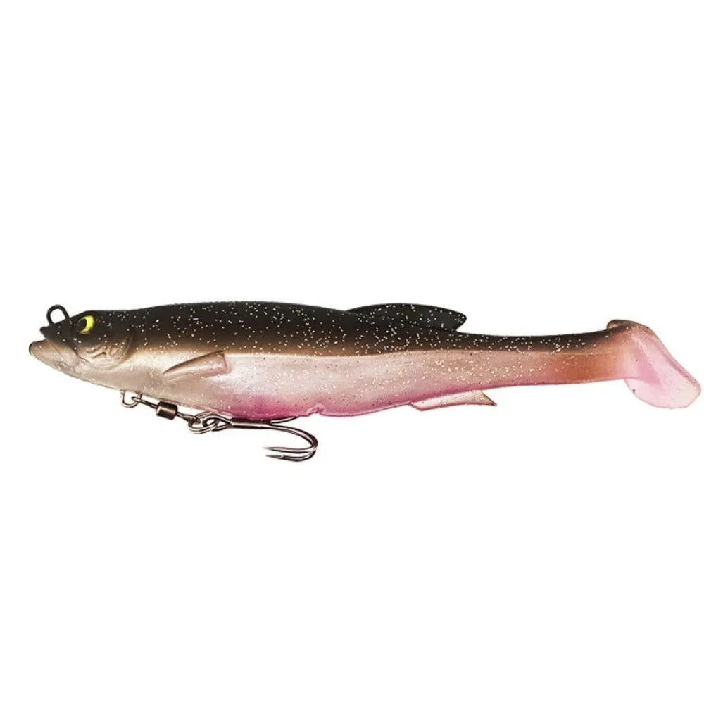 With Salwater Freshwater Hook Soft Fishing Lures 9cm/9g 12.5cm/21g 3D Eyes Artificial Swimbait T Tail Artificial Fish
