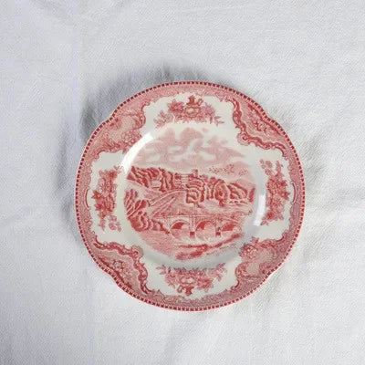 Porcelain Ceramic Plates Bowls Round 8/10 Inch Kitchen Cutlery Steaks & Cakes Desserts Dishes Coffee Cups