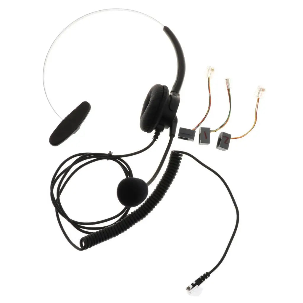 Hands-free Call Center Office Noise Cancelling RJ9 Plug Headset Headphone High clear and sharp voice communication