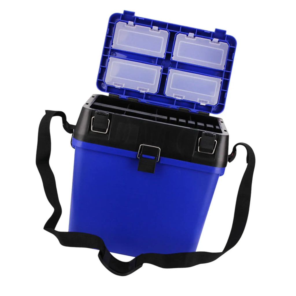 Fishing Tackle Box Fishing Equipment Waterproof Folding Handheld Fish Bucket Adjustable Shoulder Strap Portable Fishing Tool