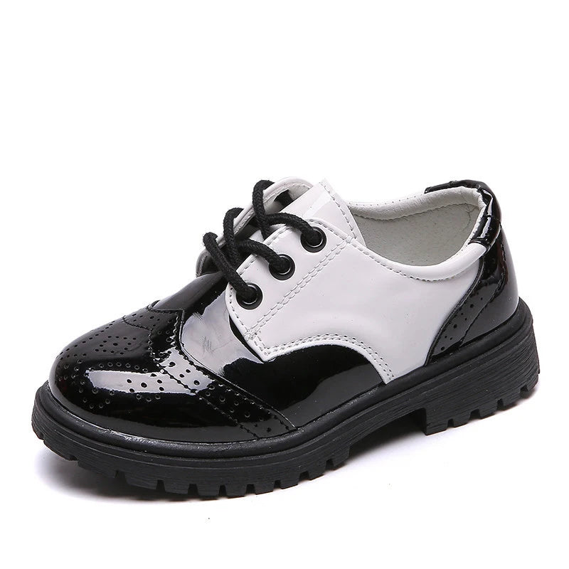 EOFK Boy Girl Derby Comfort Oxfords Dress Leather Shoes Spring Autumn Children School Uniform Classic Perfomance Loafers