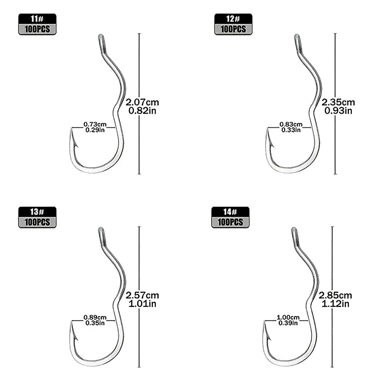 50pcs Premium Fishing Hooks Barbed Design For Anti-Slip & Secure Fish Grip | Reliable For Freshwater And Saltwater Hunting