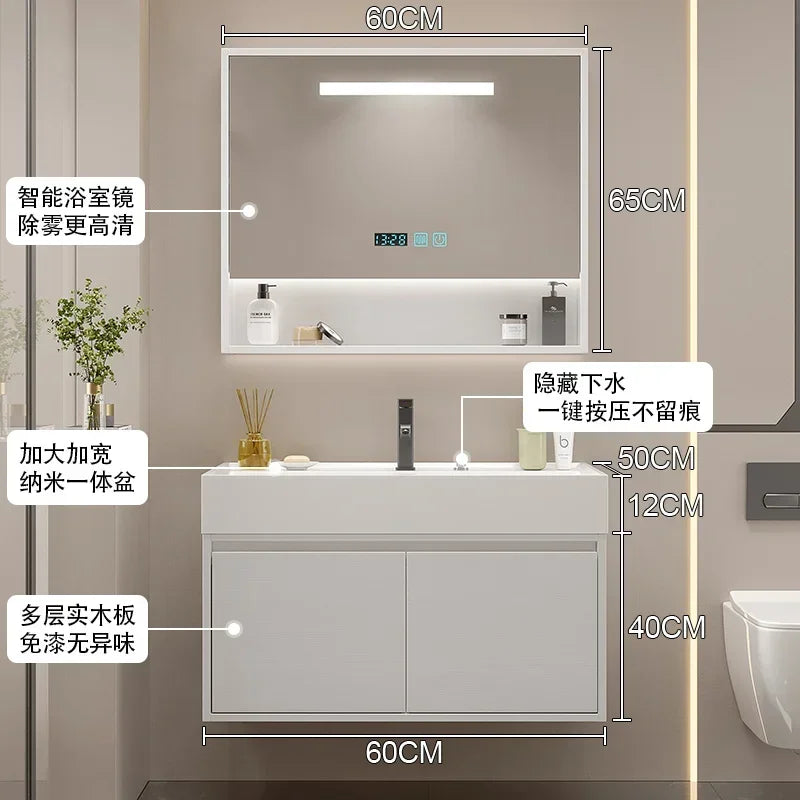 Makeup Luxury Bathroom Cabinet Rack Storage Mirror Vanity Bathroom Cabinet Shower Organizer Ergonomic Vestidores Hotel Furniture