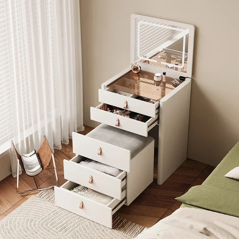 Luxury Dressing table Makeup vanity makeup desk vanity desk with light mirror with seat nightstands Room Furniture