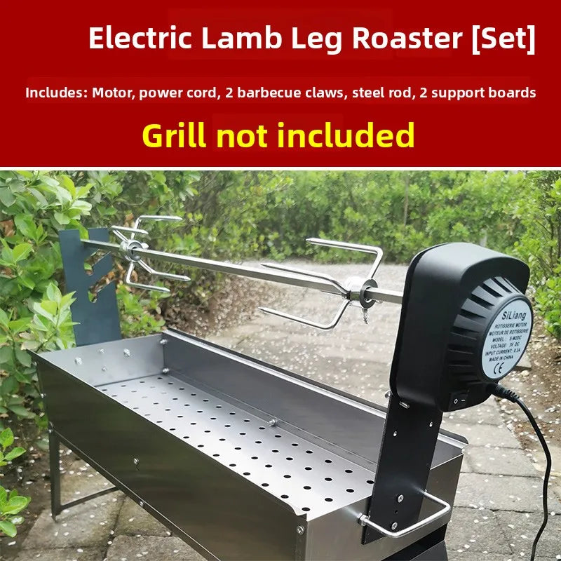 Thickened Outdoor Charcoal BBQ Grill Rotating Chicken Roaster Portable Camping Travel Camping Garden Family Use Barbecue Pit