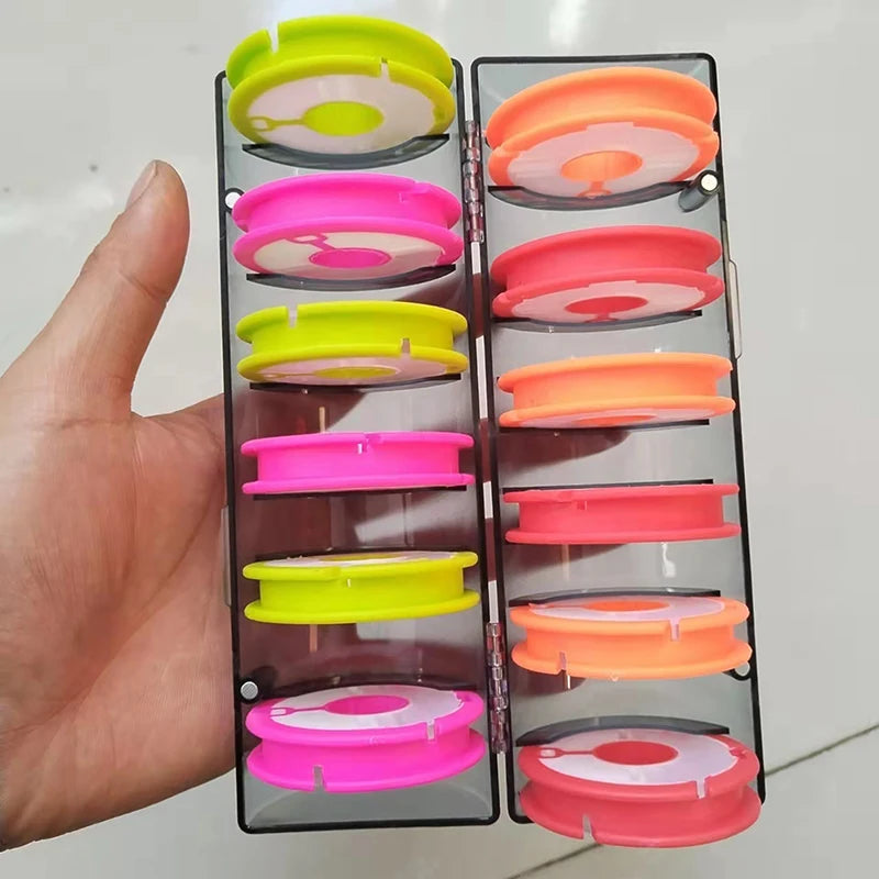High-Quality Fishing Tackle Supplies: Portable Box, 4-16 Axis Silicone Coil, Rainbow Fishing Line Rolling Board