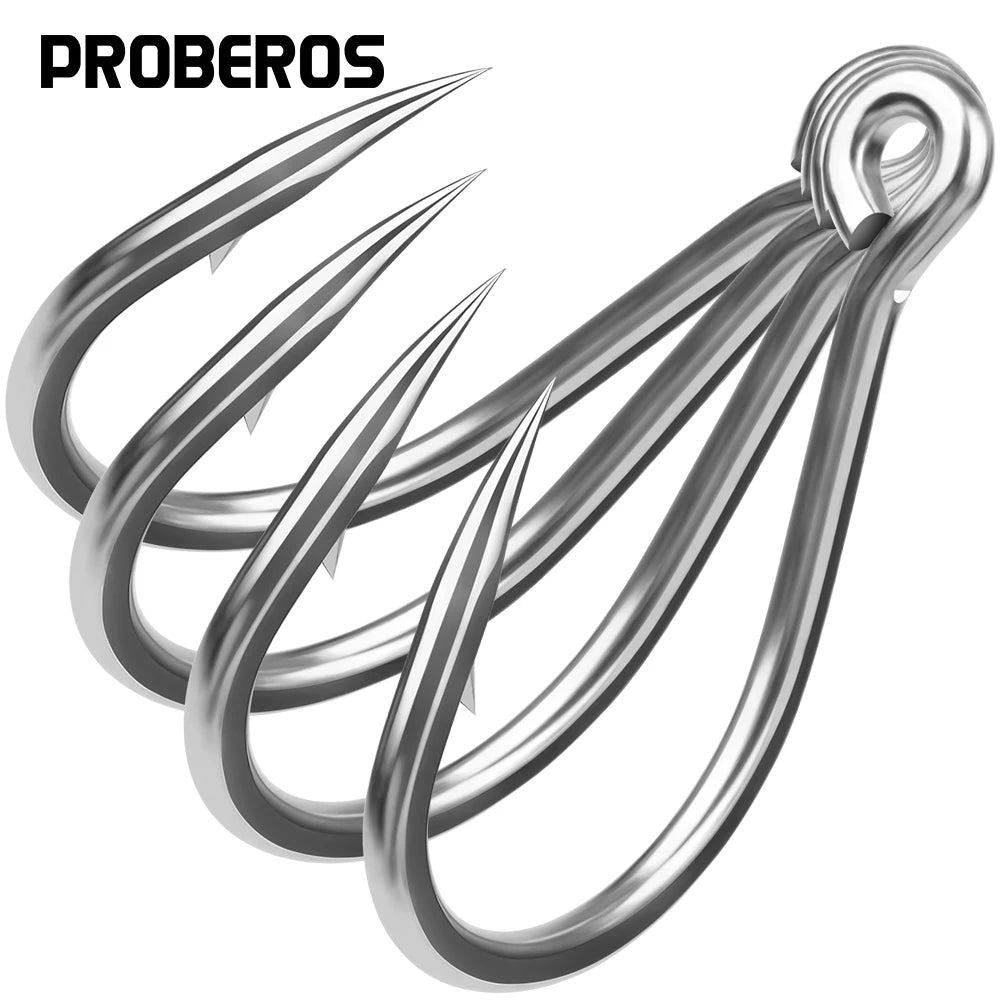 PROBEROS 10 Pieces Of High Carbon Steel Barbed Fish Hooks Are Suitable for Sea Fishing Night Fishing Universal Fishing Hooks