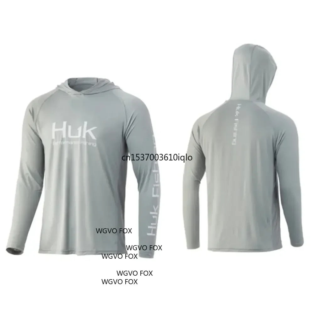 Fishing Apparel Clothing Men Long Sleeve Fishing T-shirt Sun Protection Uv Breathable Hooded Angling Camisa De Pesca