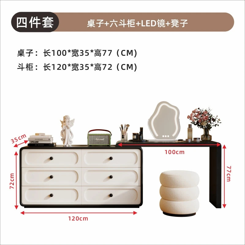 French Vintage Vanity Table Premium Organizer Drawers Storage Vanity Table Design Bedroom Coiffeuse De Chambre Furniture