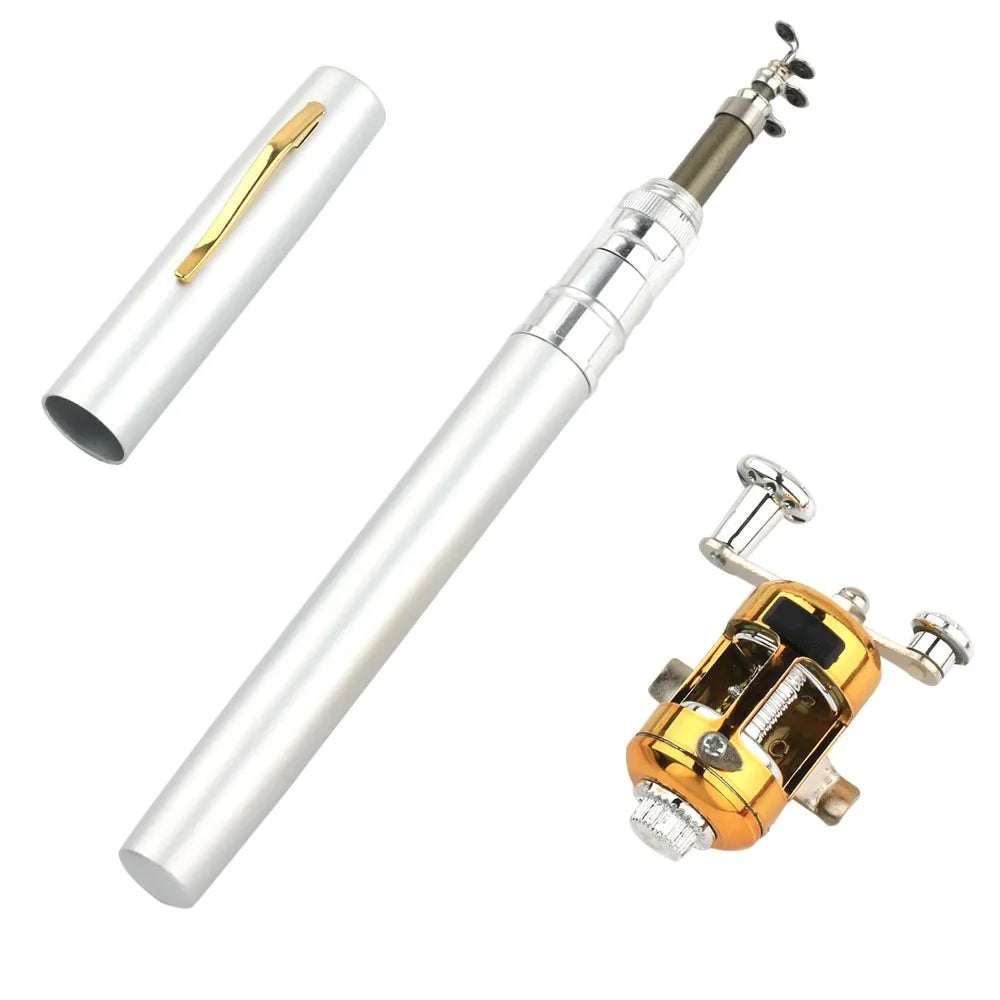 Fishing Supplies Portable Pen Style Fishing Rod Hard Spinning Mini Fishing Pole Ultra Short 1m Fishing Hand Pole River Pond