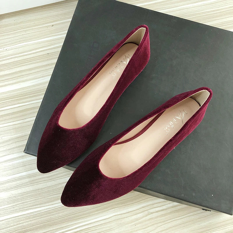 Women's Velvet Slip-On Elegant Wedding Pumps