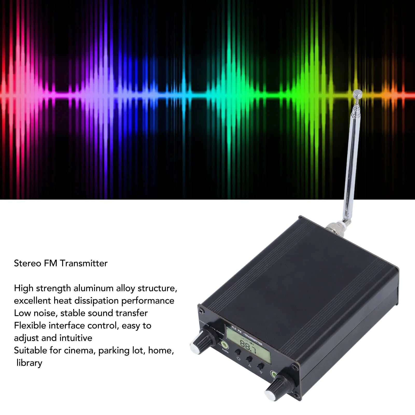 Stereo FM Transmitter FM Radio Stereo Mini Radio Station for Theater Home Library Parking lot Church FM Broadcast Transmitter