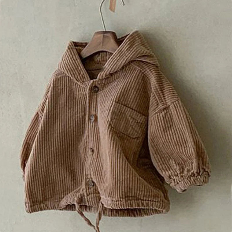 Kids Casual Coats 2024 New Boy Fashion Hooded Jackets Children Solid Colour Outerwear Toddler Spring Autumn Trends Clothing