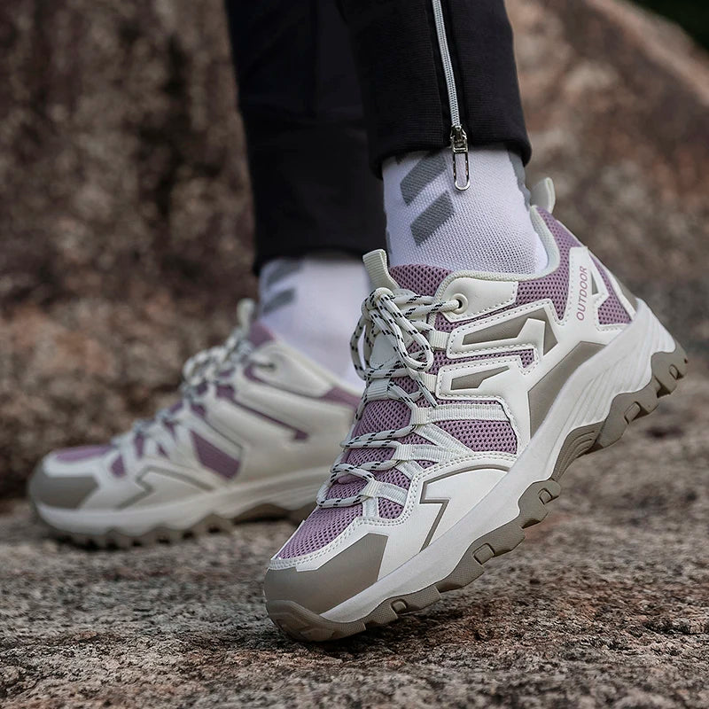 New Arrival Women Mens Hiking Shoes Breathable Lace Up Trekking Boots Male Cushioning Ourdoor Climbing Tourism Sneakers for Men