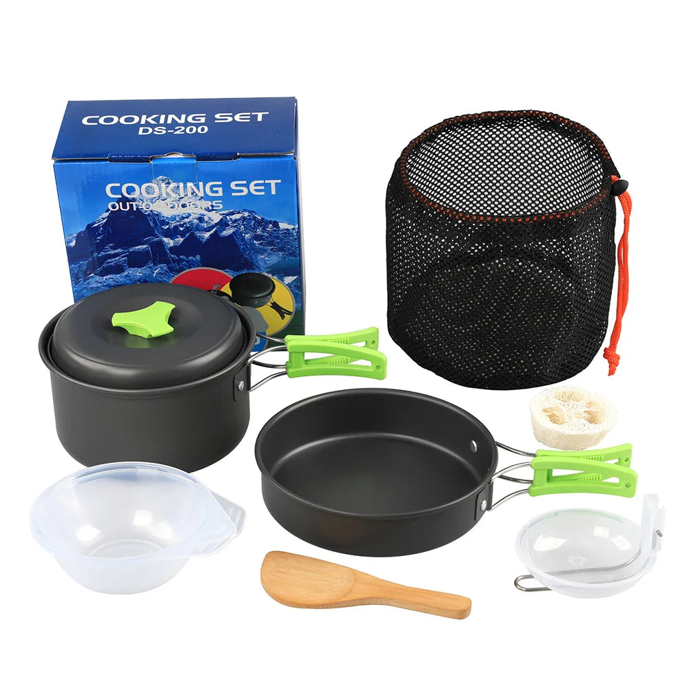 Camping Cooking Pot Pan Set DS200 Alloy Cookware Pot Pan Set