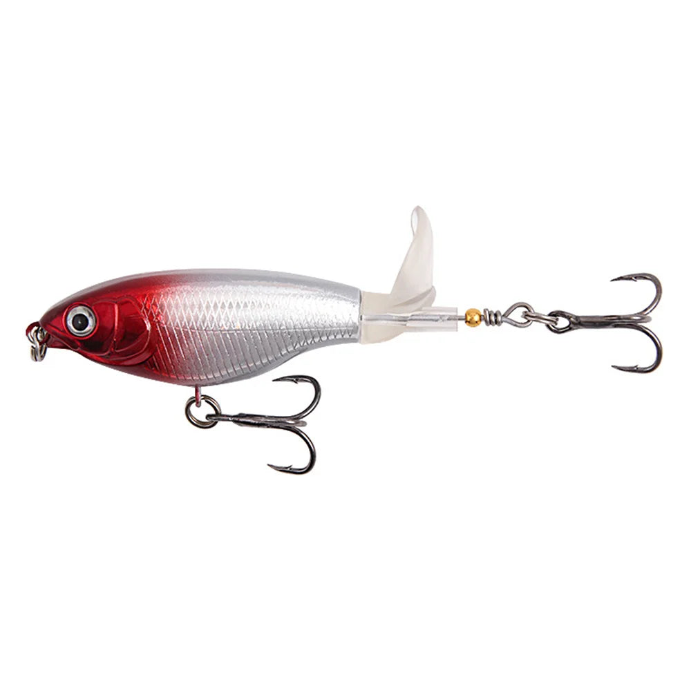 1Pcs Topwater Whopper Plopper Fishing Lure 6g/10g Trolling Catfish Artificial Hard Bait with Soft Rotating Tail Fishing Tackle